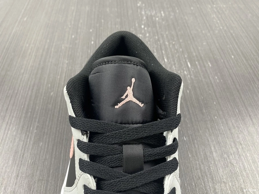 Jordan White 1 Black Grey Low 553558-062 Air Pink 0226